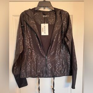 Zyia Active Black Bomber Jacket size small